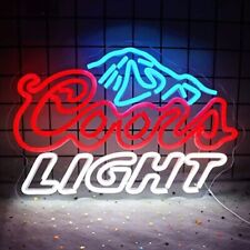 Coors Light Dimmable Neon Sign For Man Cave Beer Bar Pub Wall Decor Kids Gift picture