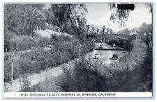 c1960's West Entrance To City Riverside California CA Unposted Cars Postcard picture