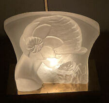 Vintage Beth Weissman Lucite & Brass Lady Face Lamp 1980’s Working picture