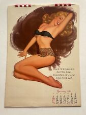 1954 Full Year 12 Month Pinup Girl Calendar w Cowgirl Marilyn Monroe by Thompson picture
