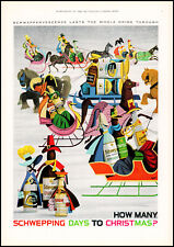 1962 Schweppes Soda Schwepping Days to Christmas retro UK art print ad XL14 picture
