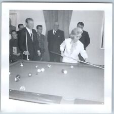 1964 Mickey Merlyn Mantle Milwaukee Billiard Center Real Photo Snapshot Wife C54 picture