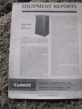 vintage Tannoy equipment report picture