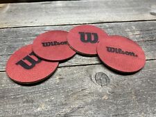 Set of 4 Coasters - WILSON/Horween NFL Leather - Official NFL Football Leather picture
