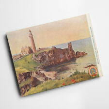 A3 PRINT - Vintage Scotland - Bruce's Castle and Turnberry Lighthouse picture