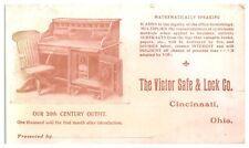 Victor Safe & Lock Co. Desk Vault & Factory Bifold Trade Card? Cincinnati, OH TT picture