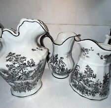 VTG Black on White Dechang Fine China Set Serving Set porcelain dinnerware  Lenx picture