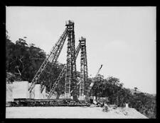 Crane structures during construction Woronora Dam, Waterfall, NSW, - Old Photo picture