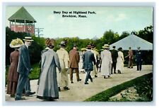 c1910's Busy Day At Highland Park Brockton Massachusetts MA Antique Postcard picture