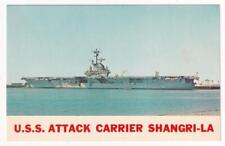 Aircraft Carrier USS SHANGRI-LA CVA-38 Navy Ship Postcard S2247 picture