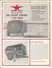Original OE Hawk Bilt Model 200 Side Delivery Spreader Sales Brochure SS310 1-65 picture