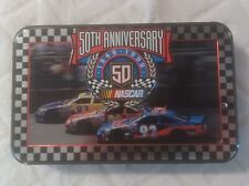 NASCAR 50th Anniversary 1998 Limited Edition 2 Decks Playing Cards Collector Tin picture
