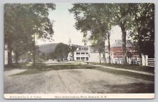 Hancock New Hampshire, Main Street View Looking West, Vintage Postcard picture