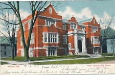 MADISON WI - Madison Free Library Postcard - udb - 1907 picture