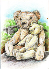 Maximilian and Joseph 1930s Merrythought Bears From Private Collection Postcard picture