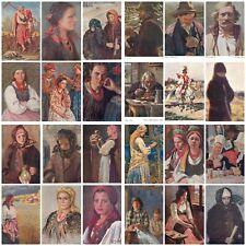Lot of 31 old postcards Polish ethnic culture folk tradition costume type Poland picture