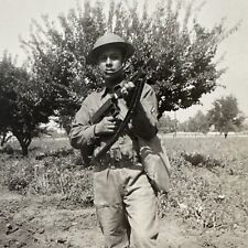 VINTAGE PHOTO WW2 WWII Hispanic Soldier, Matachi Ranch, San Jose Original 1942 picture