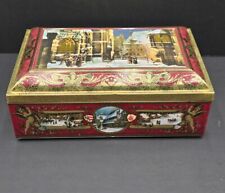 Vintage  German E Otto Schmidt Large Tin Box Hinged Top Nurnberg Biscuit Tin 11