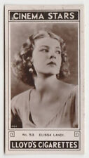 Elissa Landi 1935 Lloyd Cinema Stars Tobacco Card #53 Film Star picture