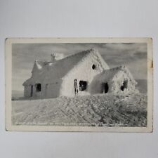 Vista House Mount Spokane Washington RPPC Vintage Postcard Snow Frozen Cold picture