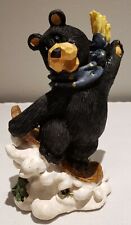 Vintage Snow Boarding Bear Natures Characters Collection Circle Resin Rare picture