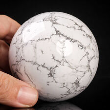 476g68mm Large Natural Howlite Quartz Crystal Sphere Healing Ball Chakra Decor picture
