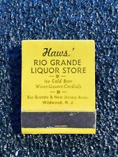 Vintage Full Matchbook Haws' Rio Grande Liquor Store Wildwood, New Jersey picture