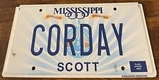 CORDAY Vanity License Plate Mississippi picture
