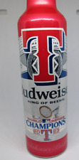 Texas Rangers World Series Champions Aluminum Bottle Empty Can Budweiser Beer picture