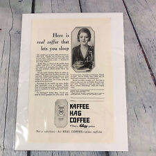 Vintage 1928 Kaffee Hag Coffee Genuine Magazine Advertisement Print Ad / Kellogg picture