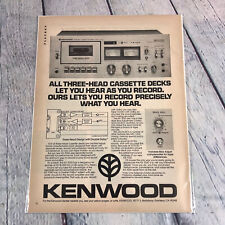 Vtg 1978 Kenwood Stereo Cassette Deck Print Ad Genuine Magazine Advertisement picture