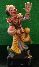 Vintage Simonelli Clown Resin Figurine Carrara Marble Base Italy Italian Clowns picture