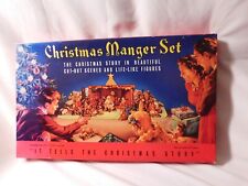 Vintage Christmas Manger Set B. Shackman Co.  Scenes & Life-Like Figures 1990 picture