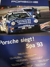 AWESOME Factory Porsche Poster Siege SPA 93 picture