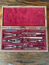 Vintage Sears Roebuck Co Precision Drafting  Tool Set Wooden Box Germany picture