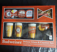 Budweiser Deluxe Glass & Coaster Set, New in Box  picture