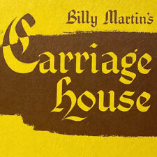 Vintage 1976 Billy Martin's Carriage House Restaurant Menu Georgetown DC picture