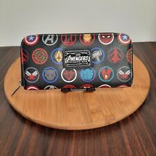 Loungefly Marvel Avengers Infinity War Icons Clutch Zip Around Wallet RARE 2018 picture