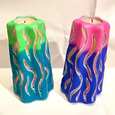 Vintage Psychedelic 70s Lava “Wave” Candles NOS HTF Rare Groovy picture