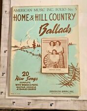 1941 Home & Hill Country Ballads Stafford Sisters Guitar, Ukulele, Banjo Chords picture