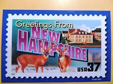 Greetings from New Hampshire vintage large letter postcard USPS issue picture