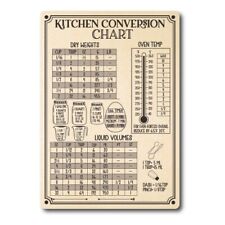 Magnet Me Up Large Rustic Kitchen Conversion Chart, 5x7.5 Magnet Decal, Cute picture