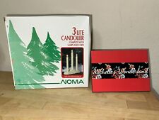Vintage Noma Lites Christmas 3 Light Candolier Candles W/ Original Box picture