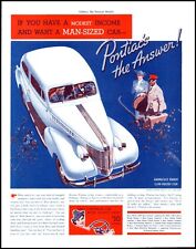 1936 Pontiac man-sized car woman chauffeur automobile vintage art Print Ad ADL17 picture