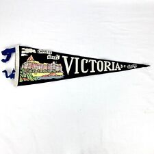 1950’s Vintage Victoria BC Empress Hotel Pennant Canada Novelty Tourist Rare 23” picture