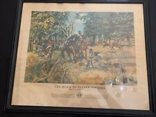 Vintage The Road To Fallen Timbers Revolutionary War Art Print Framed picture