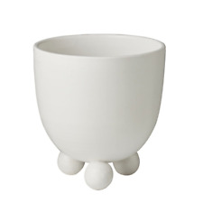 abigails italy pottery | Catalina Footed Cachepot Planter, Matte White picture