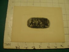 vintage Steel Engraving: men mining, small but very nice picture