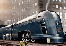 1930s NEW YORK STREAMLINER Train on Railway Tracks Classic Poster Photo 11x17 picture