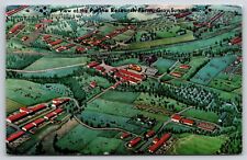 Gray Summit Missouri~Aerial Purina Research Farm~Teich 1958 Vintage Postcard picture